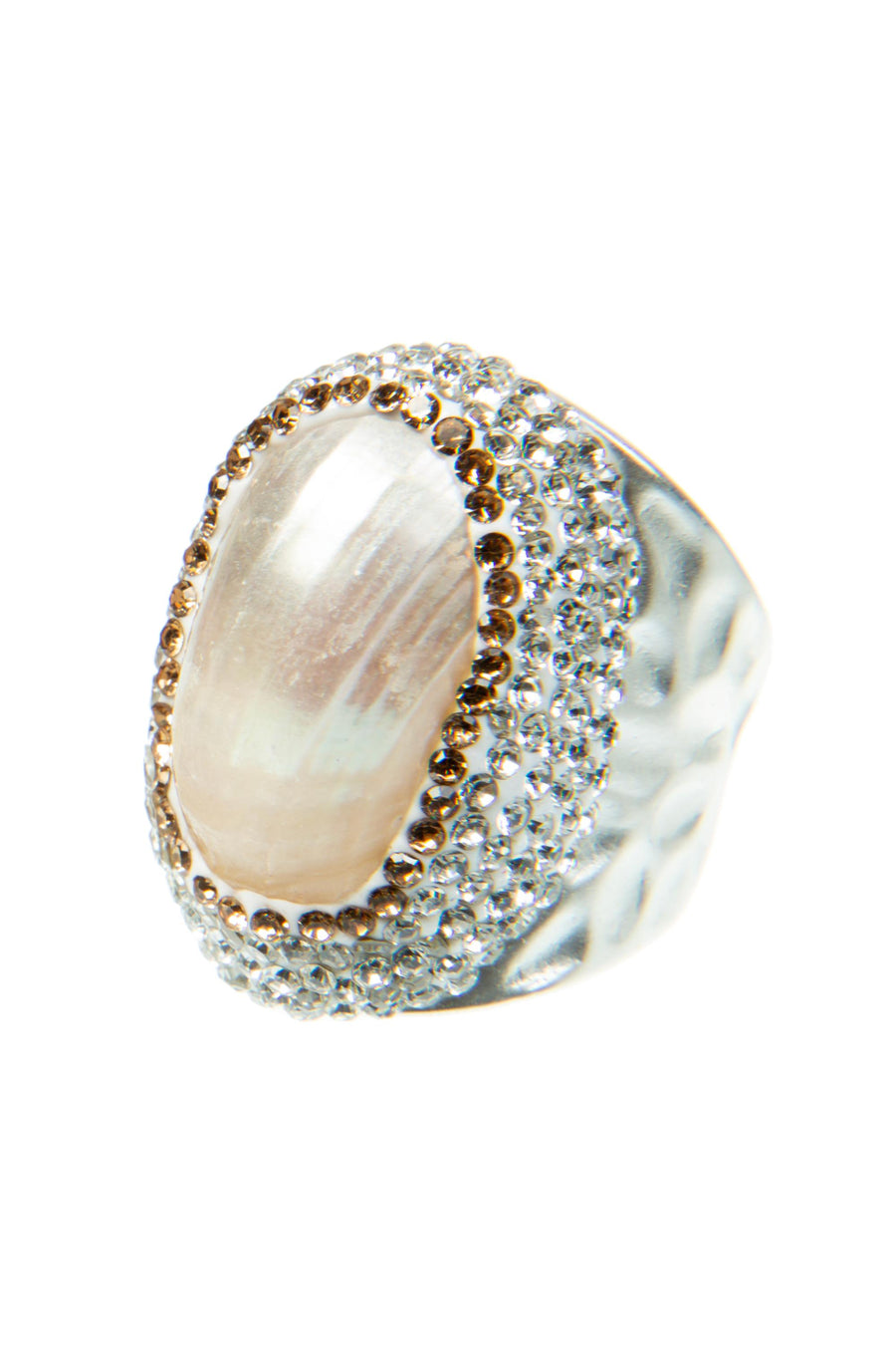 Shell Pavé Cocktail Ring R2544