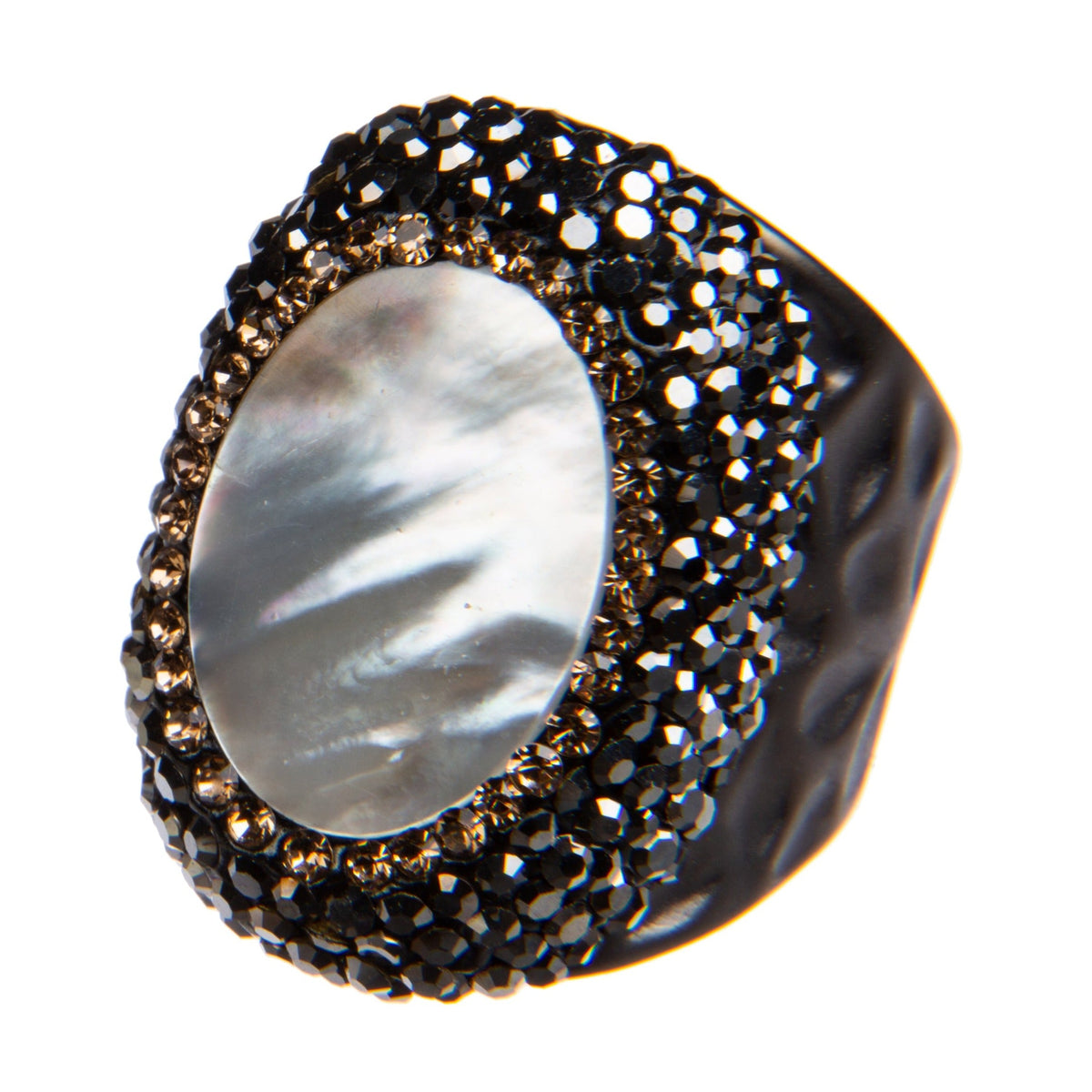 Freshwater Pearl Pavé Cocktail Ring R2545 - view 3