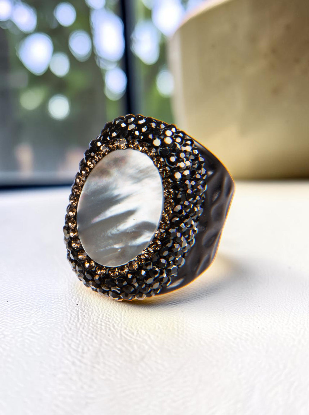 Freshwater Pearl Pavé Cocktail Ring R2545 - view 2