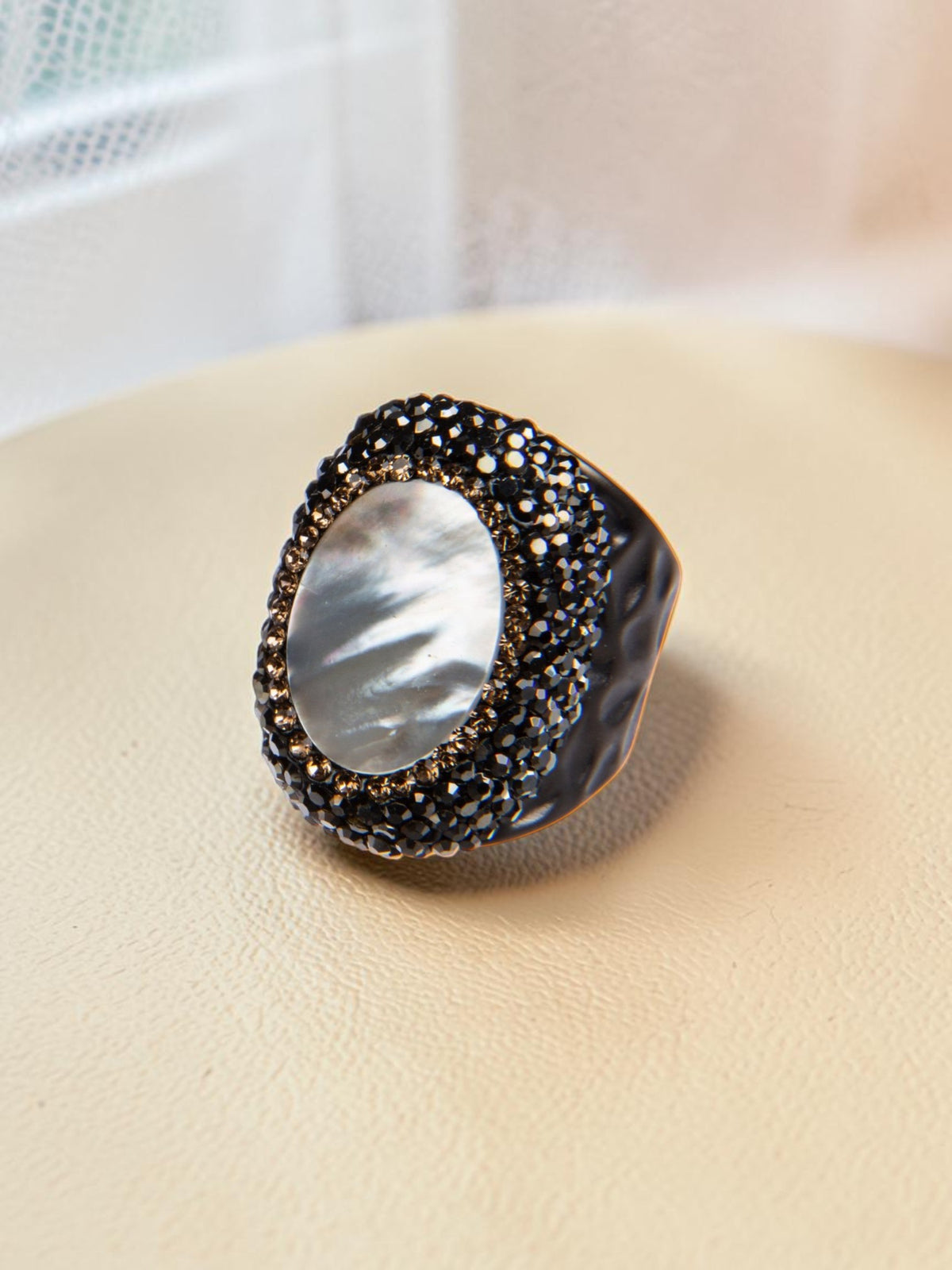 Freshwater Pearl Pavé Cocktail Ring R2545