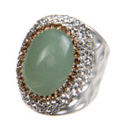 Green Aventurine Pavé Cocktail Ring R2585 - view 4