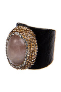 Rose Quartz Pavé Cocktail Ring R2587
