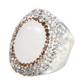Clear Quartz Pavé Cocktail Ring R2624 - view 3