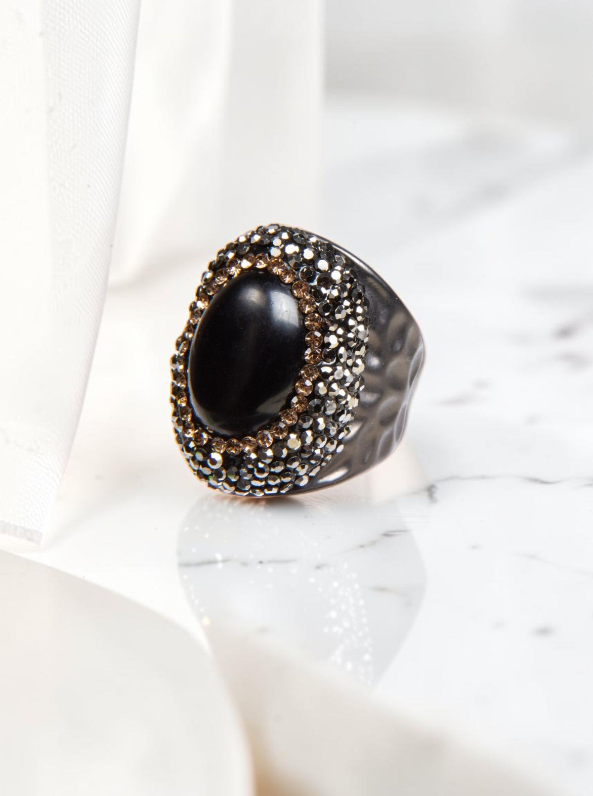 Onyx Pavé Cocktail Ring R2626