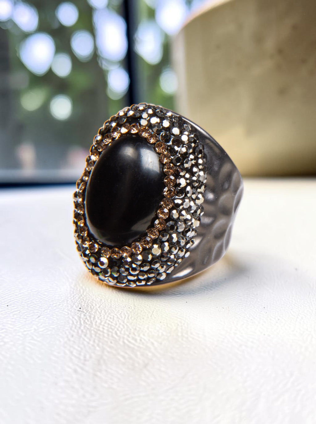 Onyx Pavé Cocktail Ring R2626 - view 2