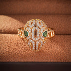 Snake Cut Teardrop Ring R2630
