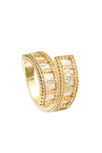 Rail Cubic Zirconia Alloy Flower Ring R2651