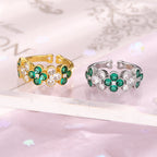 Clover Rhinestone Ring R2662