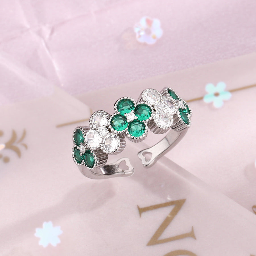 Clover Rhinestone Ring R2662