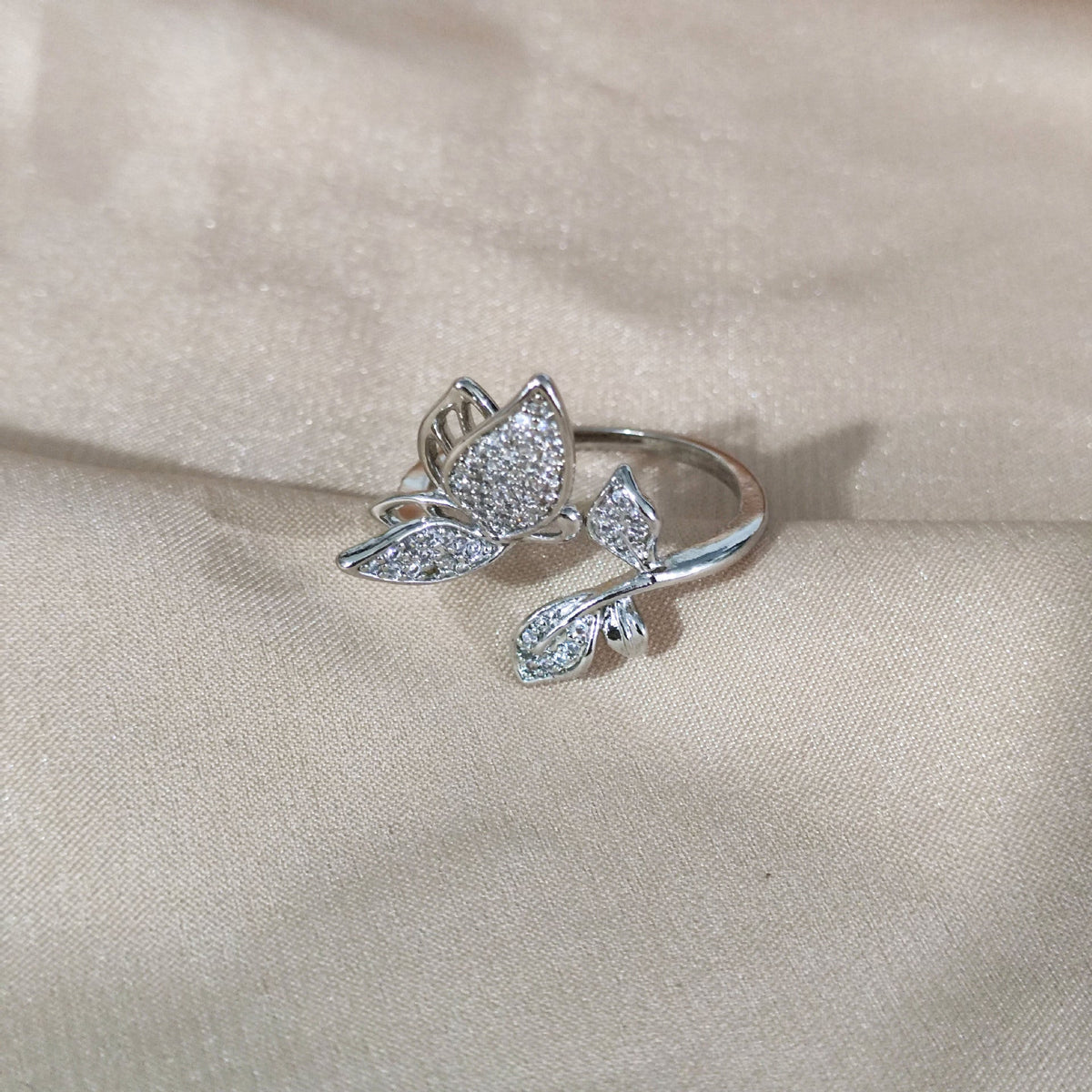 Butterfly Rhinestone Ring R2668