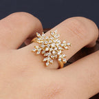 Snowflakes Cubic Zirconia Ring R2672