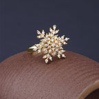 Snowflakes Cubic Zirconia Ring R2672