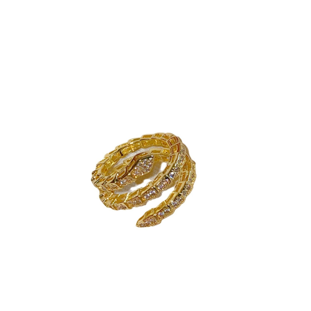 Cubic Zirconia Snake Ring R2680