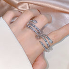 Cubic Zirconia Snake Ring R2680