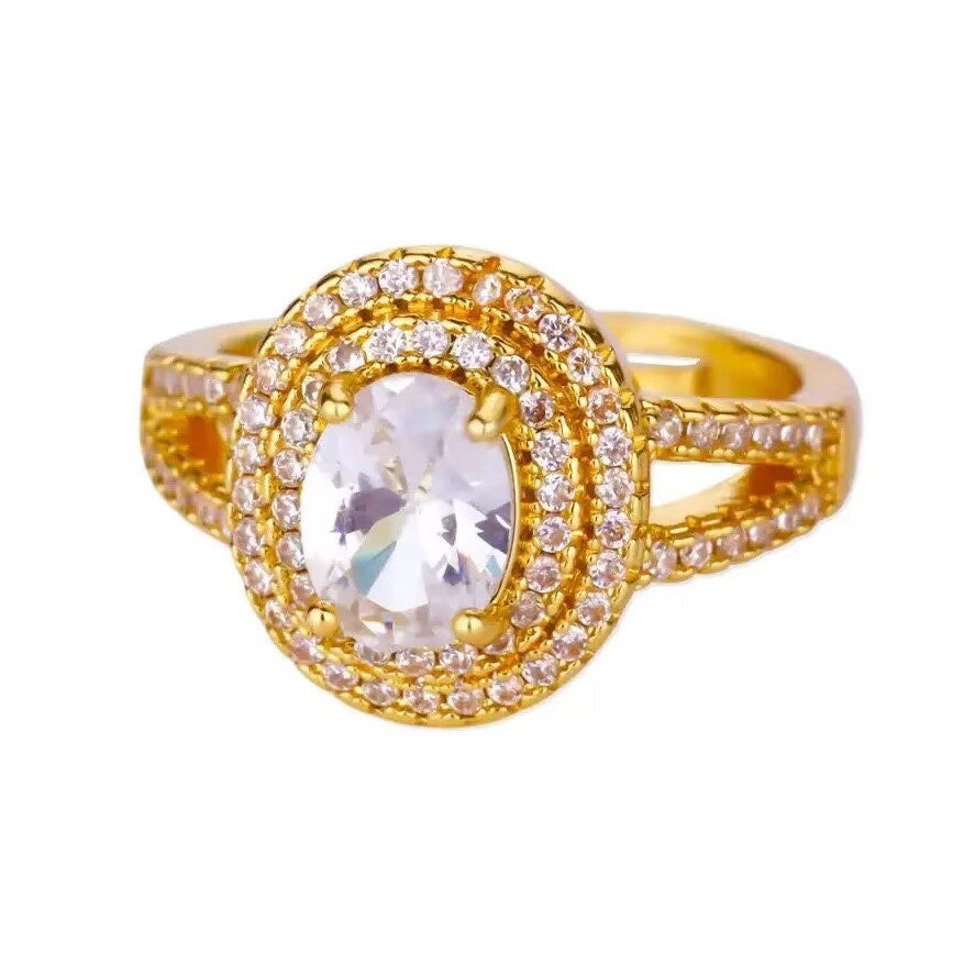 Circle Cubic Zirconia Ring R2702