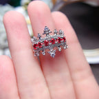 Crown Cubic Zirconia Alloy Flower Ring R2703