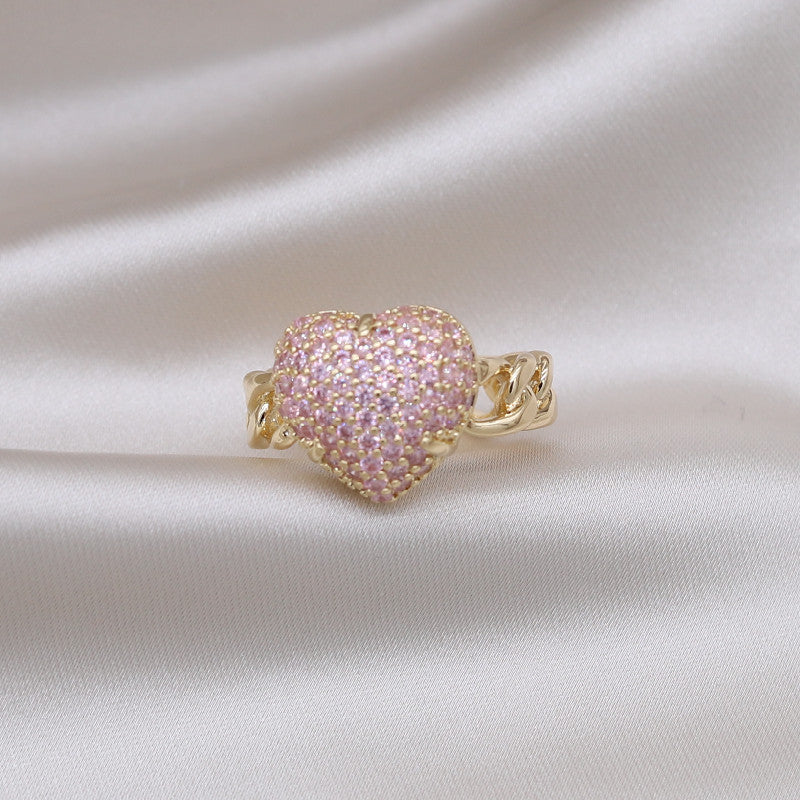 Love Alloy Cubic Zirconia Ring R2706