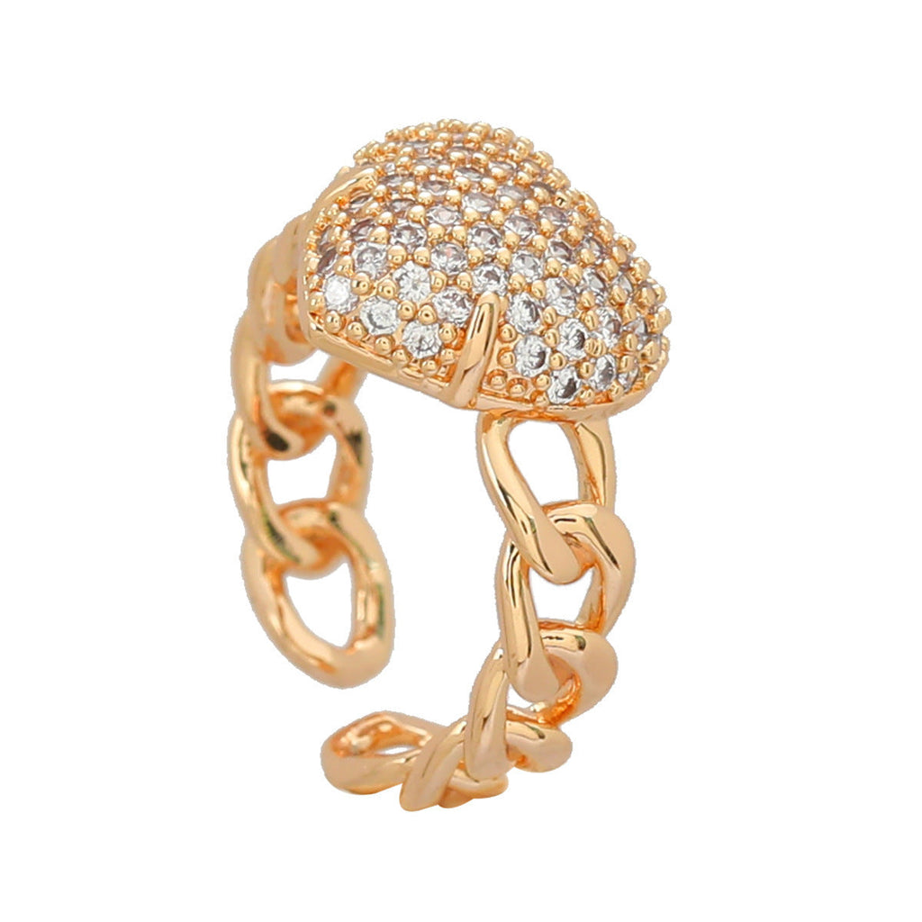 Love Alloy Cubic Zirconia Ring R2706