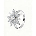 Flower Cubic Zirconia Alloy Ring R2709