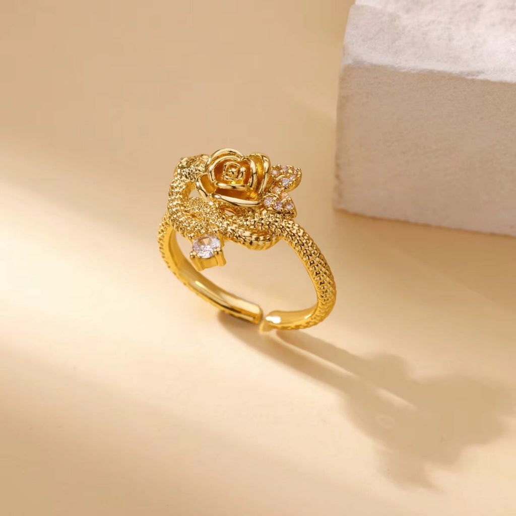 Rose Rhinestone Ring R2710