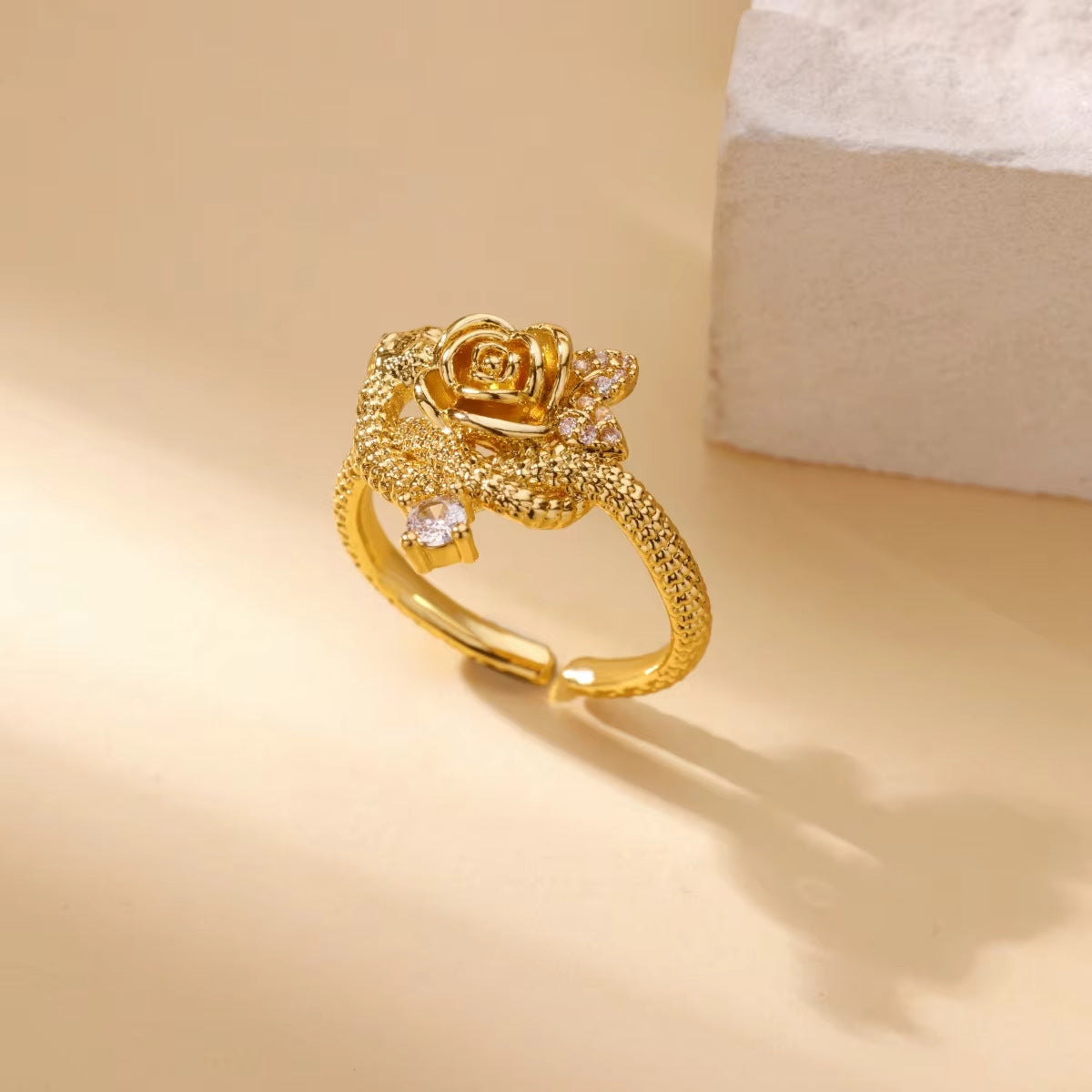 Rose Rhinestone Ring R2710