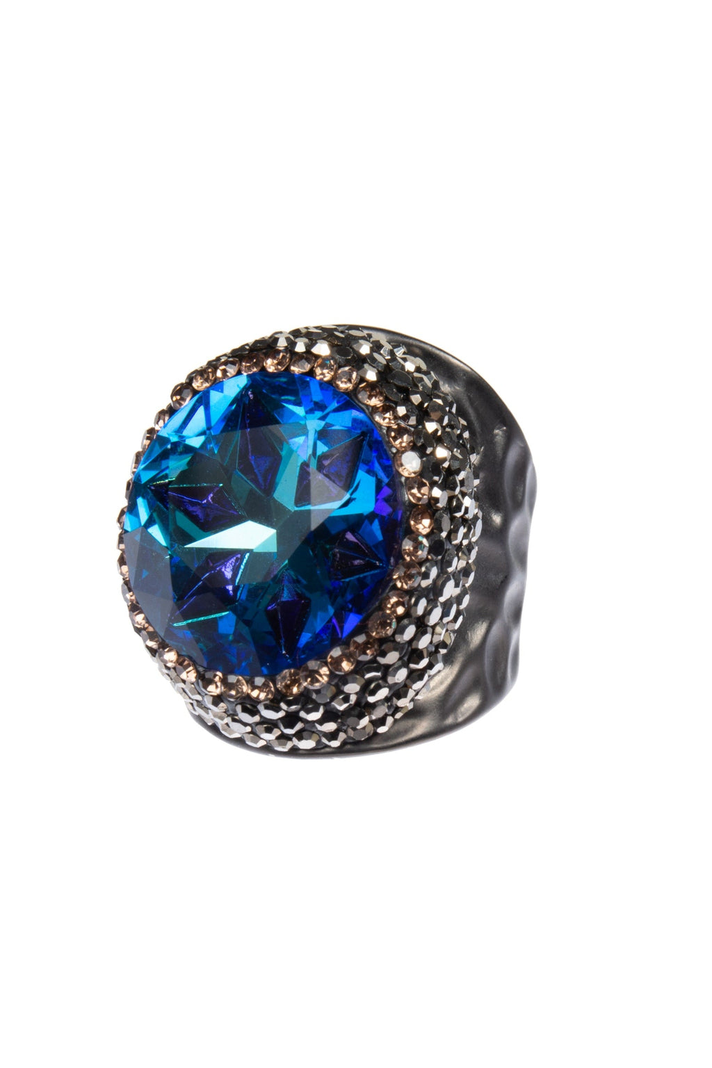 Glass Pavé Cocktail Ring R2723