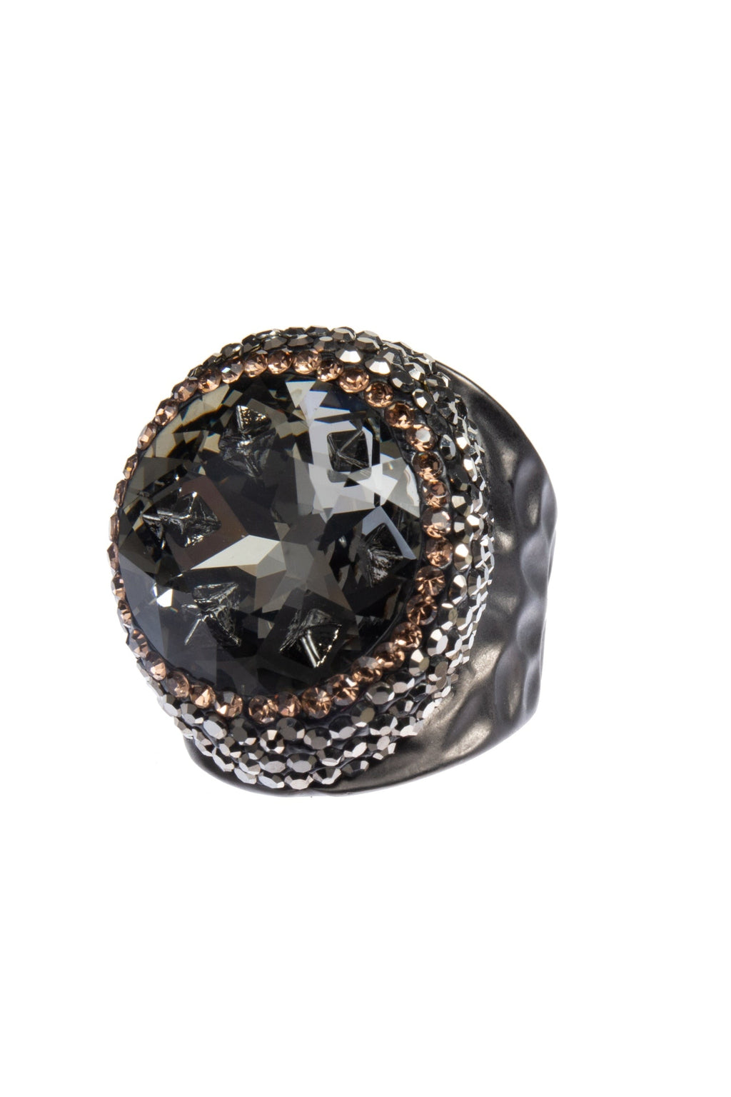 Glass Pavé Cocktail Ring R2723
