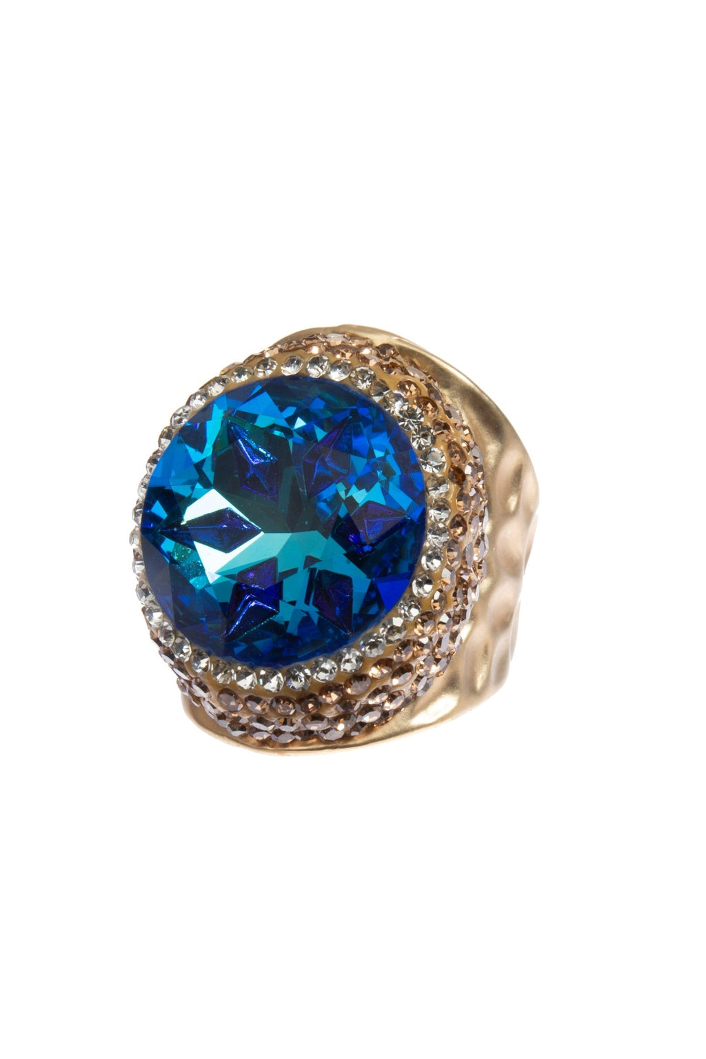 Glass Pavé Cocktail Ring R2723
