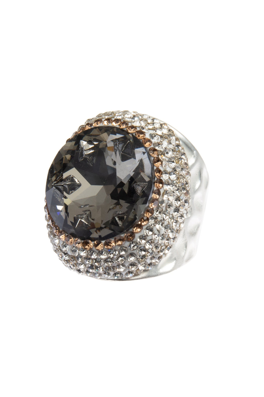 Glass Pavé Cocktail Ring R2723