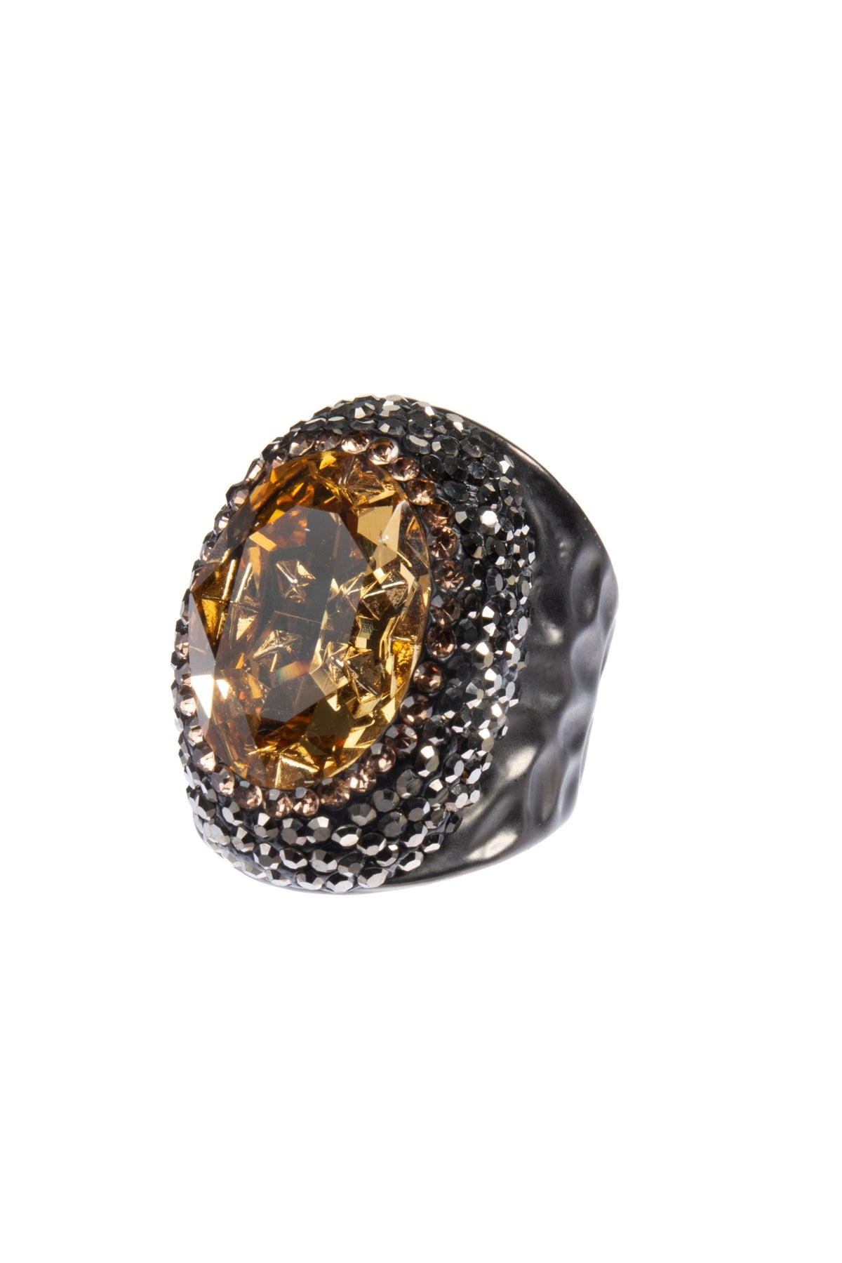 Glass Pavé Cocktail Ring R2735