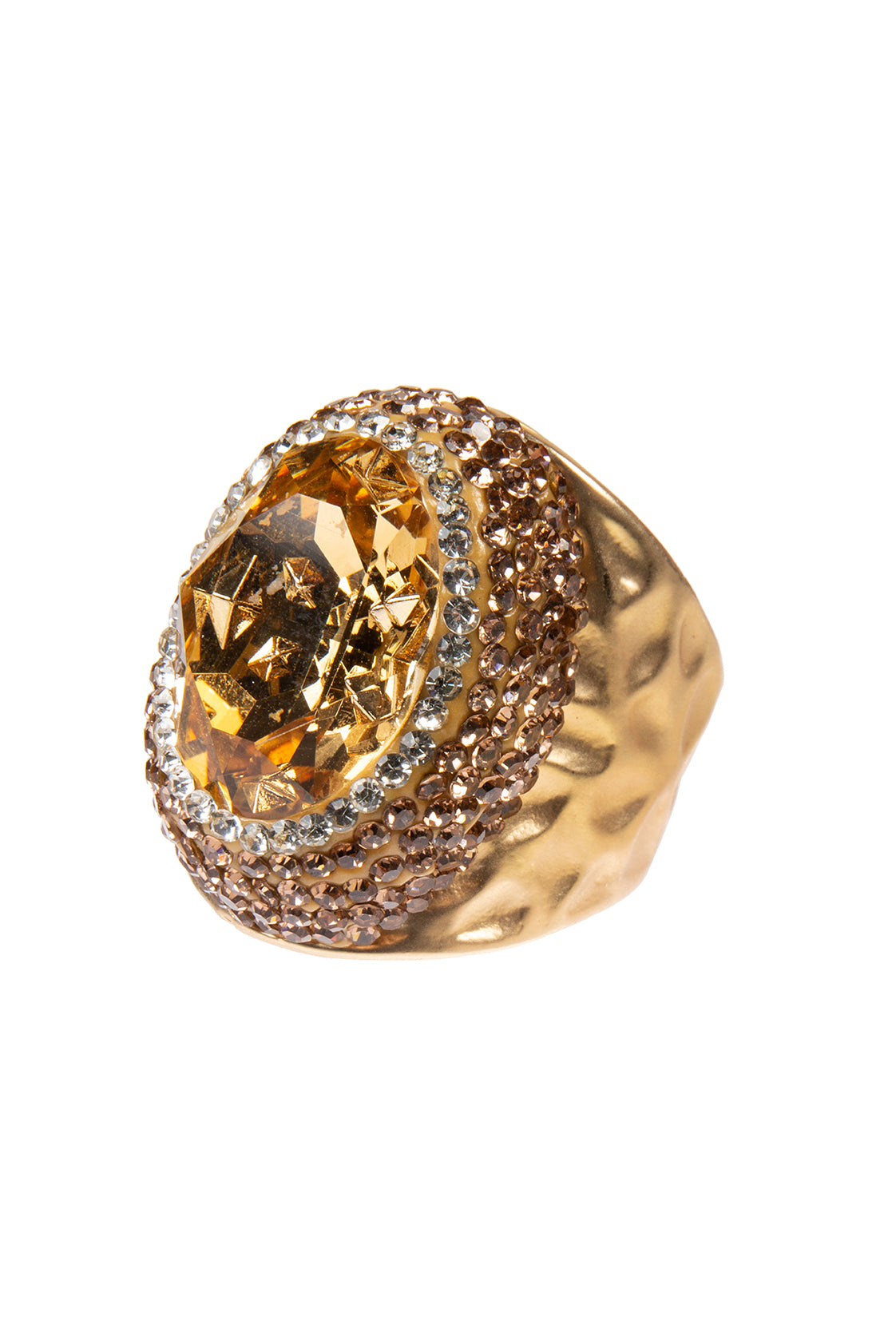 Glass Pavé Cocktail Ring R2735