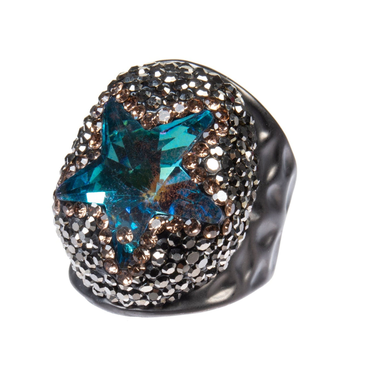 Glass Pavé Cocktail Ring R2737