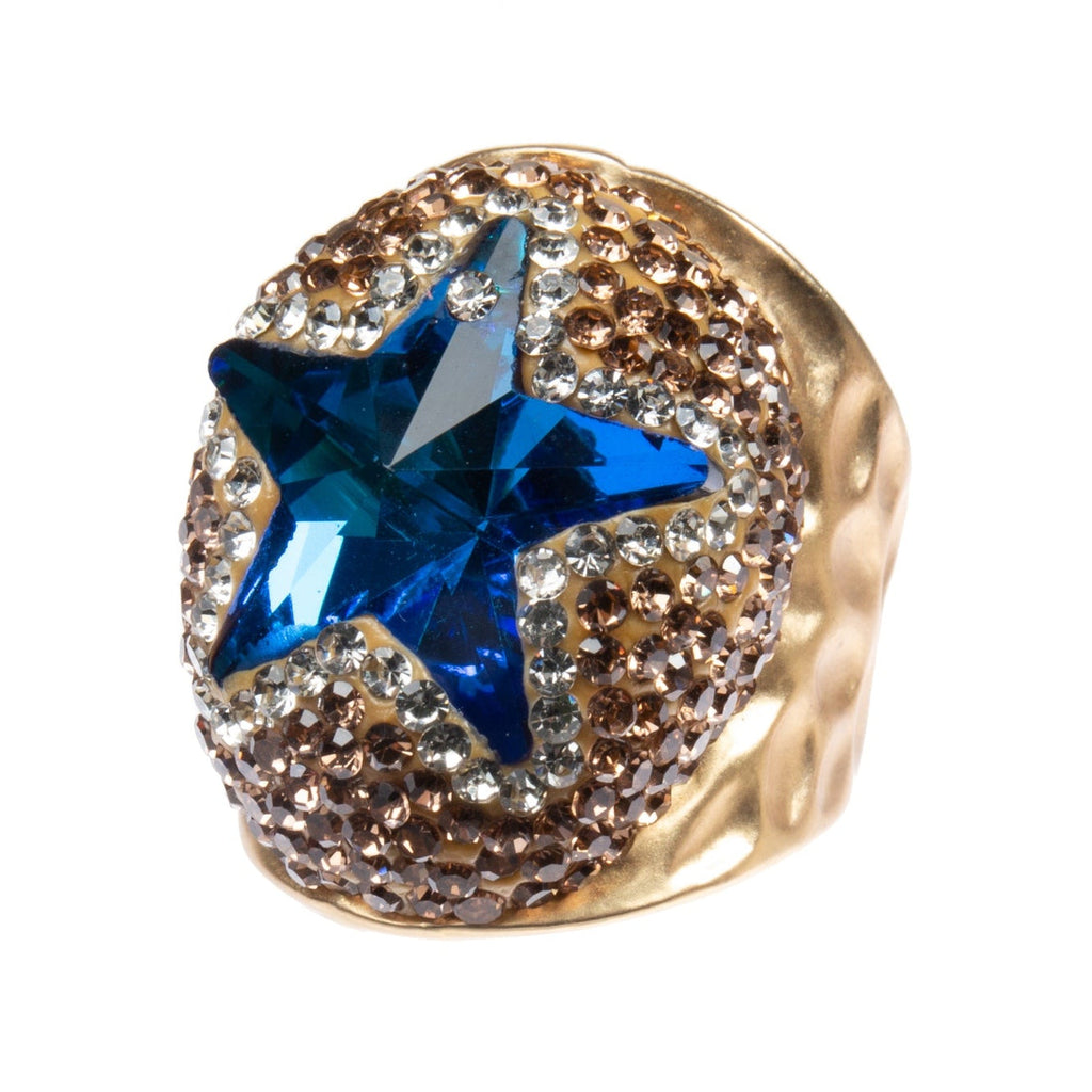 Glass Pavé Cocktail Ring R2737