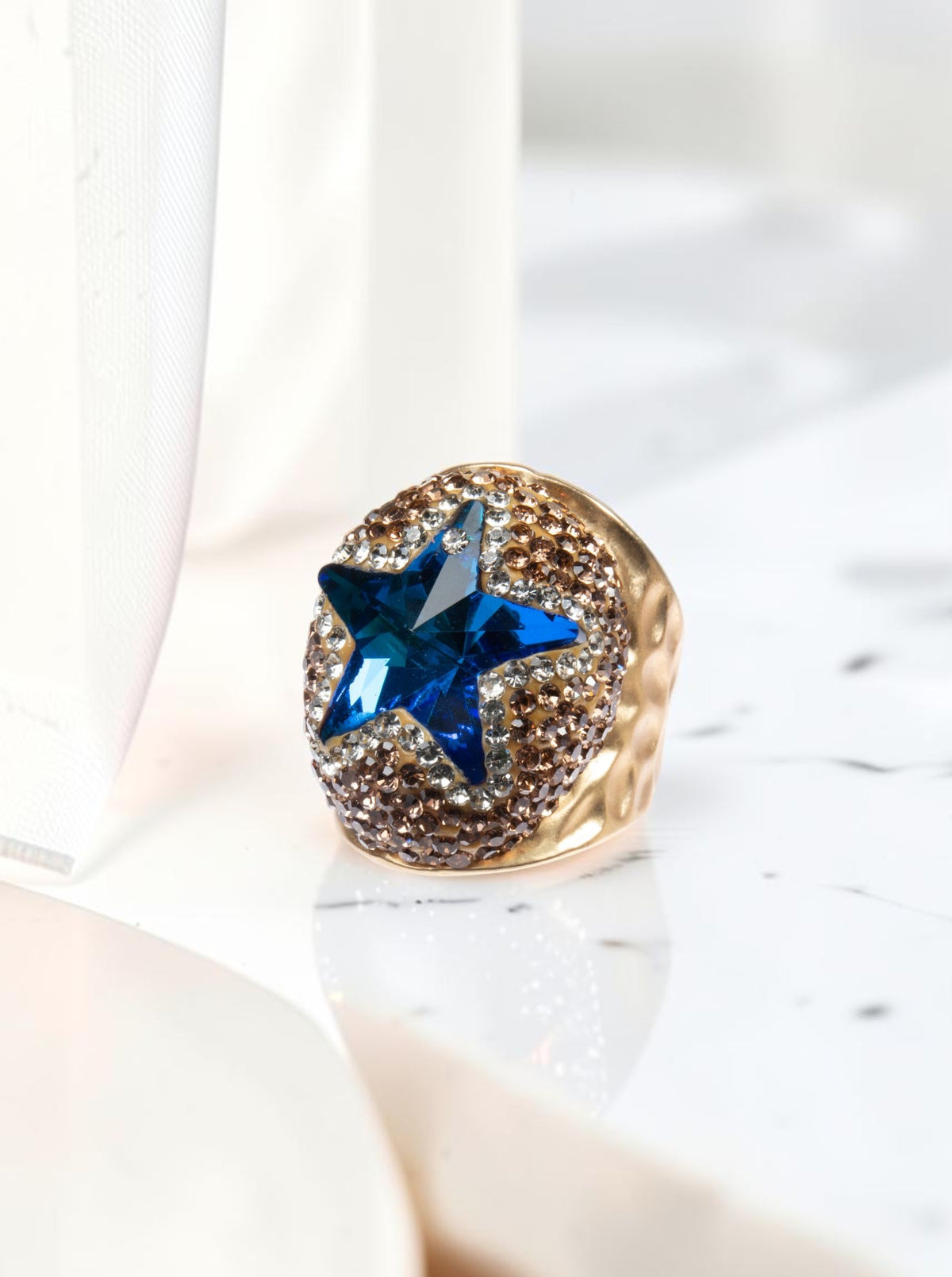 Glass Pavé Cocktail Ring R2737