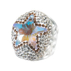 Glass Pavé Cocktail Ring R2737