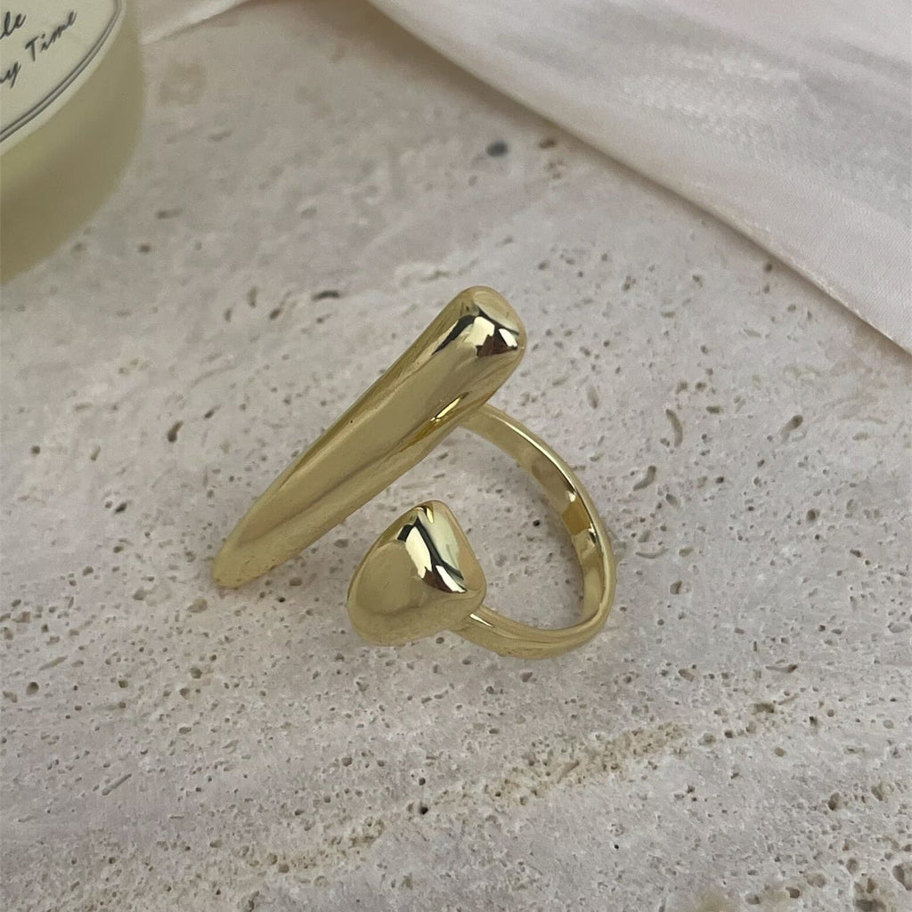 18K Gold-Plated Irregular Shape Ring R2757 - alternate view
