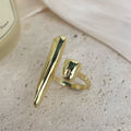 18K Gold-Plated Irregular Shape Ring R2757