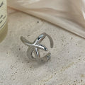 18K Gold-Plated Irregular Starfish Ring R2759 - Silver