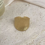 18K Gold-Plated Wide-Face Ring R2761 - alternate view