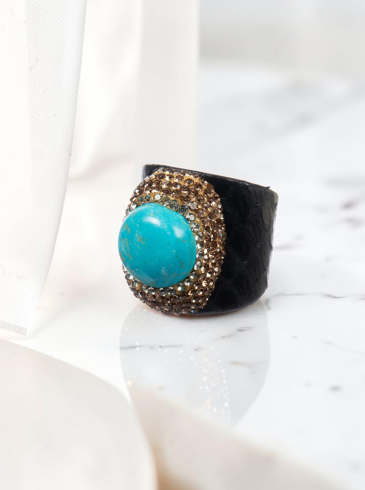 Turquoise Pavé Cocktail Ring R2791