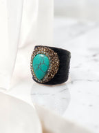 Turquoise Pavé Cocktail Ring R2793