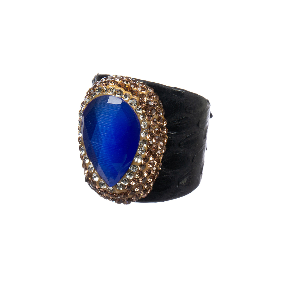 Composite Cymophane Pavé Cocktail Ring R2795 - view 2