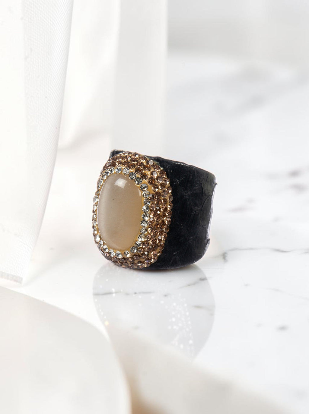 Cymophane Pavé Cocktail Ring R2797