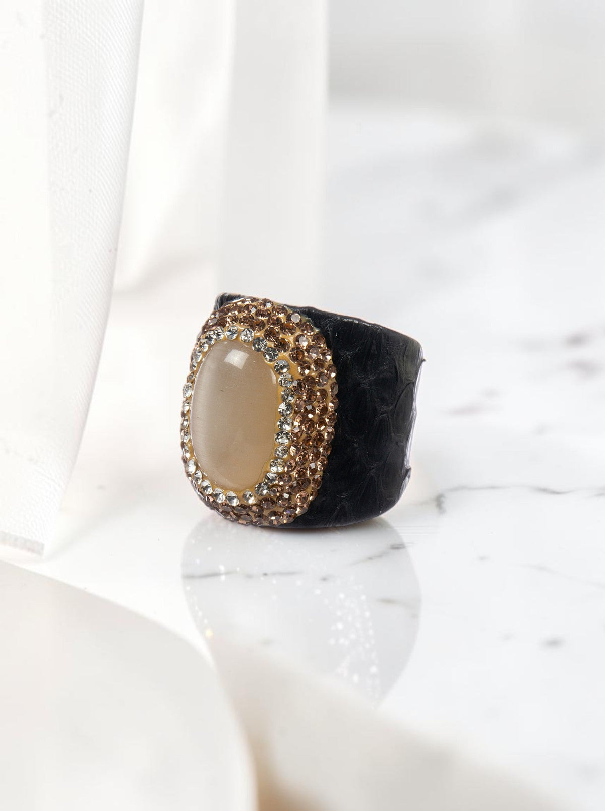 Cymophane Pavé Cocktail Ring R2797