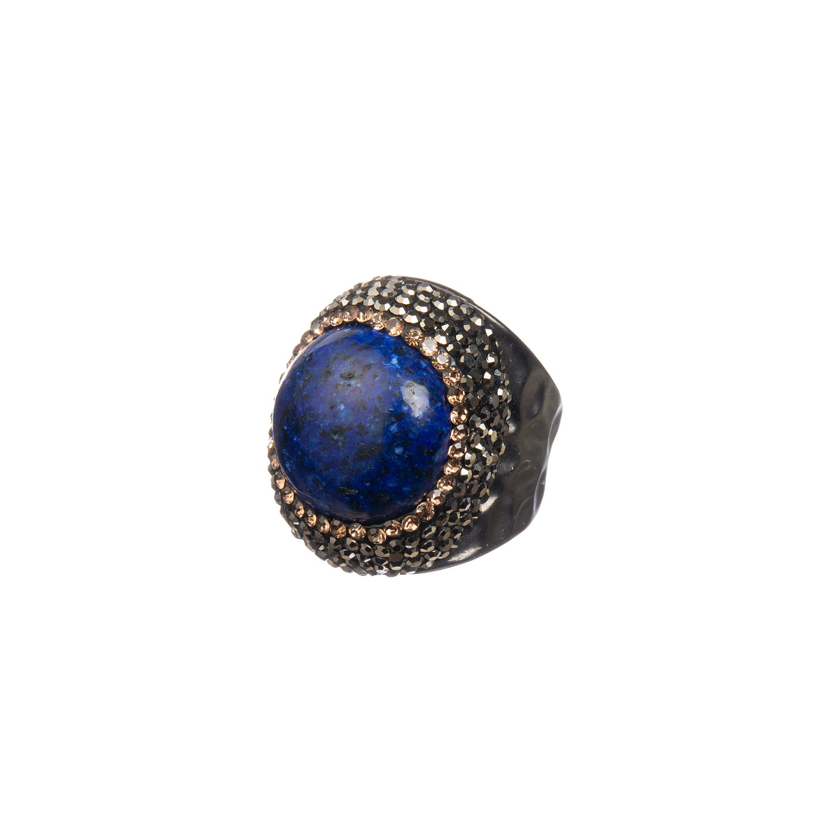 Colored Lapis Pavé Cocktail Ring R2808 - view 3