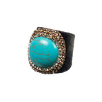 Composed Turquoise Pavé Cocktail Ring R2813 - view 2