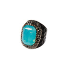 Rectangular Crystal Pavé Cocktail Ring R2814