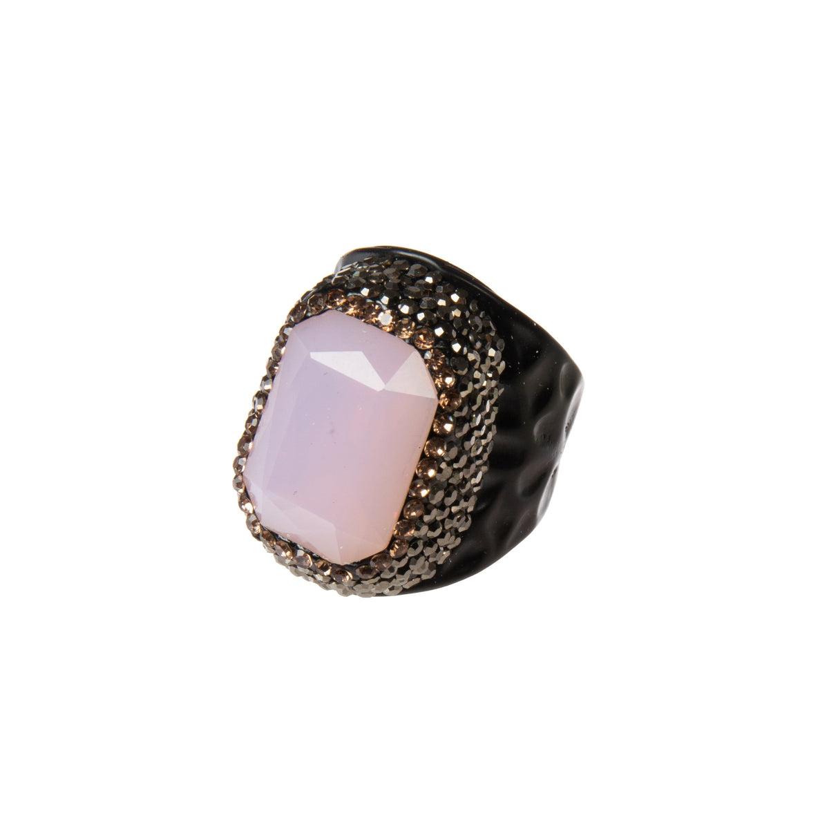 Rectangular Crystal Pavé Cocktail Ring R2814