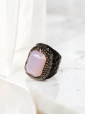 Rectangular Crystal Pavé Cocktail Ring R2814