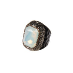 Rectangular Crystal Pavé Cocktail Ring R2814